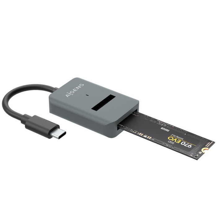 Aisens Dock USB-C para SSD M.2 SATA/NVMe ASUC-M2D012-GR, Gris Aisens Dock USB-C para SSD M.2 SATA/NVMe ASUC-M2D012-GR, Gris